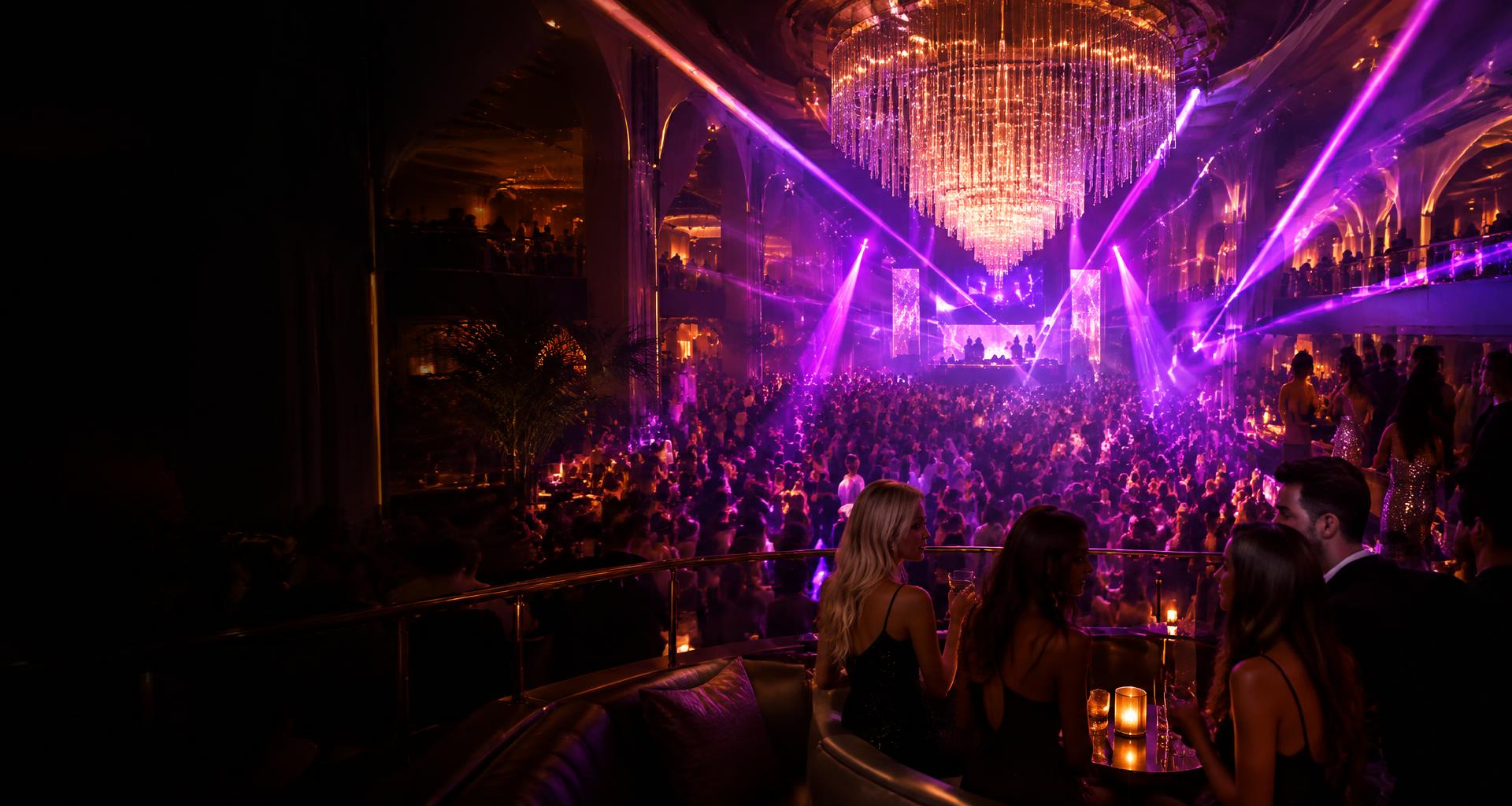 An electric night at a premium Los Angeles nightclub